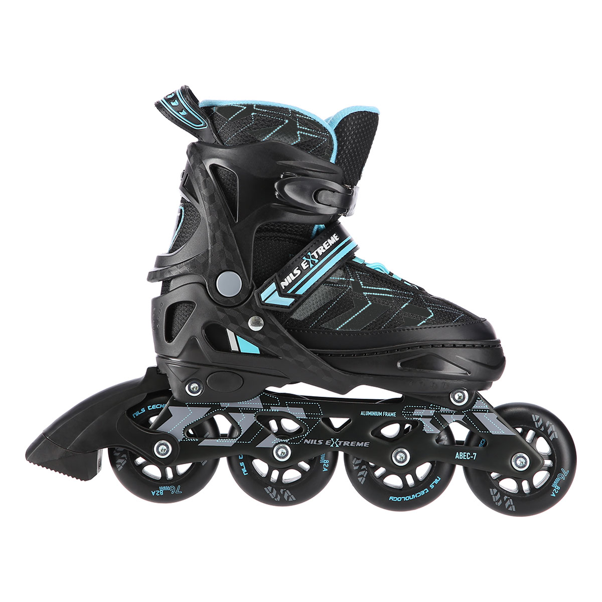 Łyżworolki NA11002 Nils Extreme czarno-niebieskie roz. S